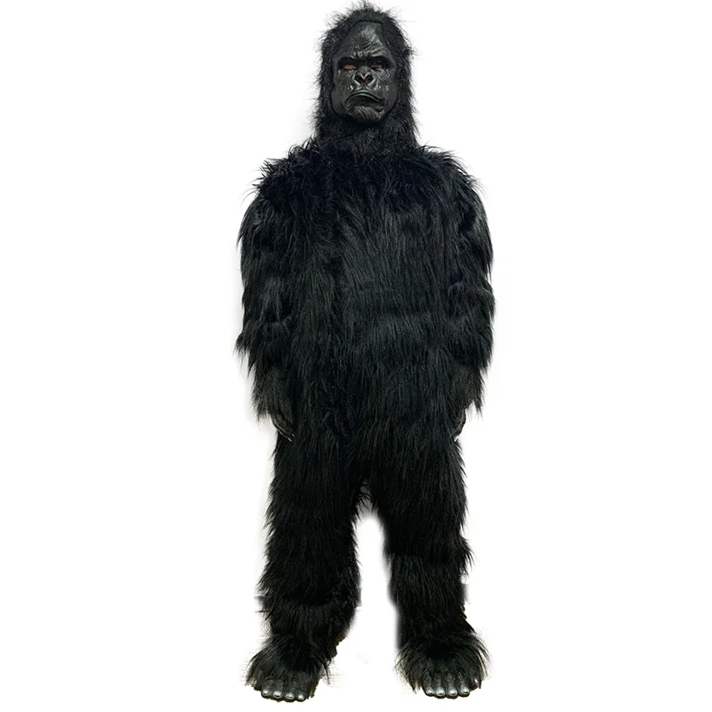 Adult King Kong Cosplay Costume Gorilla Mascot Plush Cartoon Doll Clothing Animal Carnival Party Advertising Performance Outfit