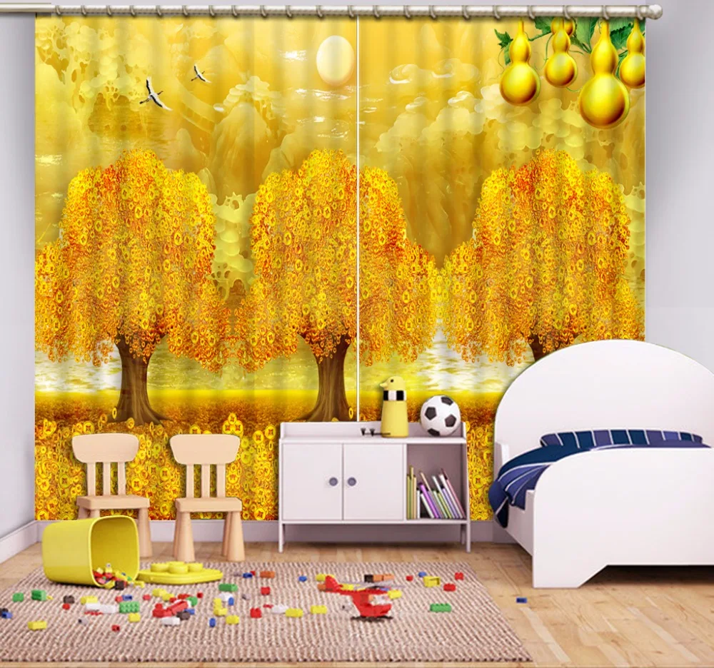 bedroom curtain patterns yellow custom curtains