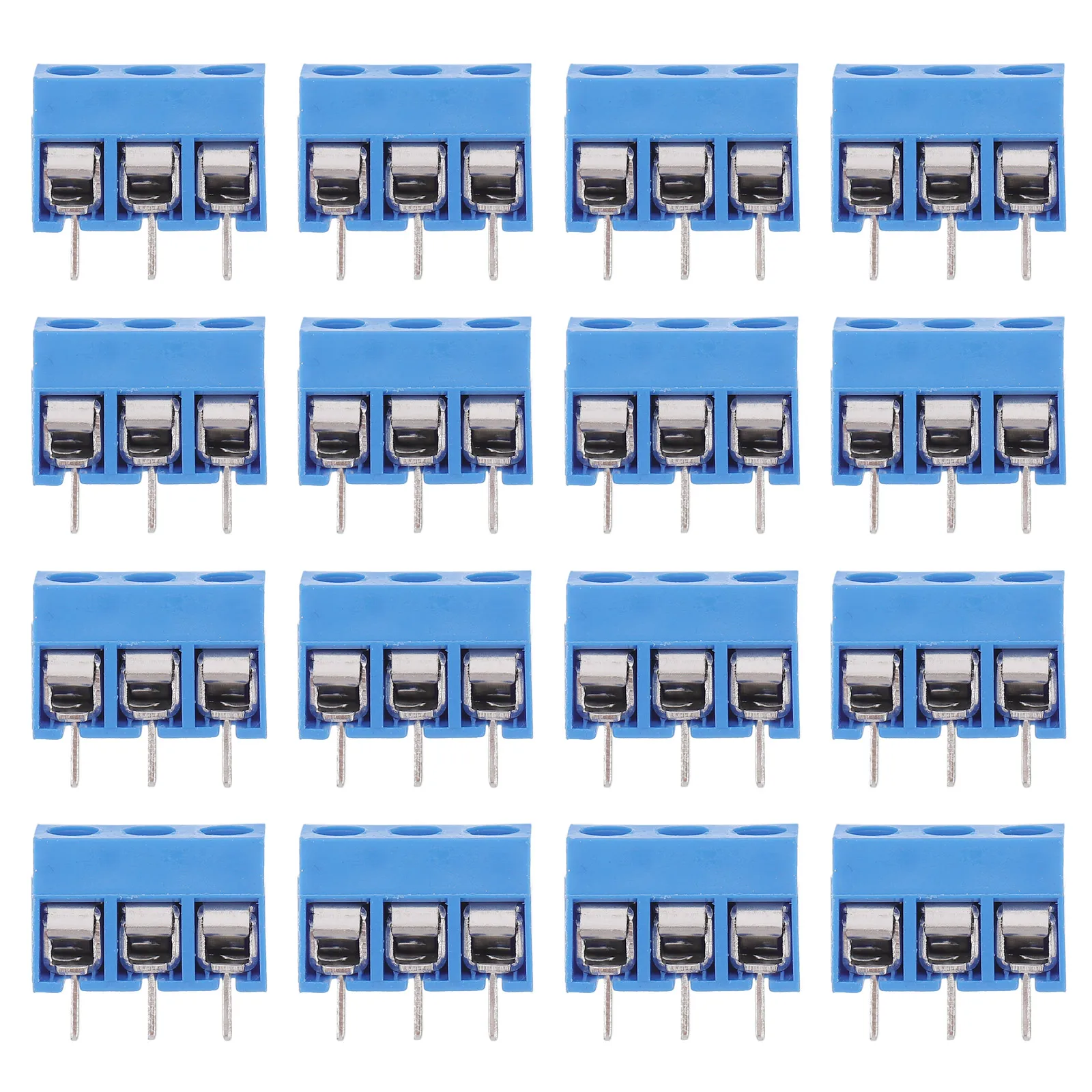 

20pcs Screw Terminal Blocks Tin Plated Iron Connectors Circuit Board PCB Wire Terminals Secure Connection Easy Assembly Small