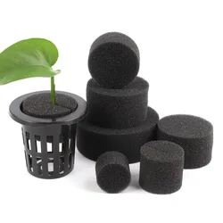 Esponja hidropónica negra de 20/100 piezas para jardinería, esponja para cultivo de vegetales sin suelo, cestas hidropónicas