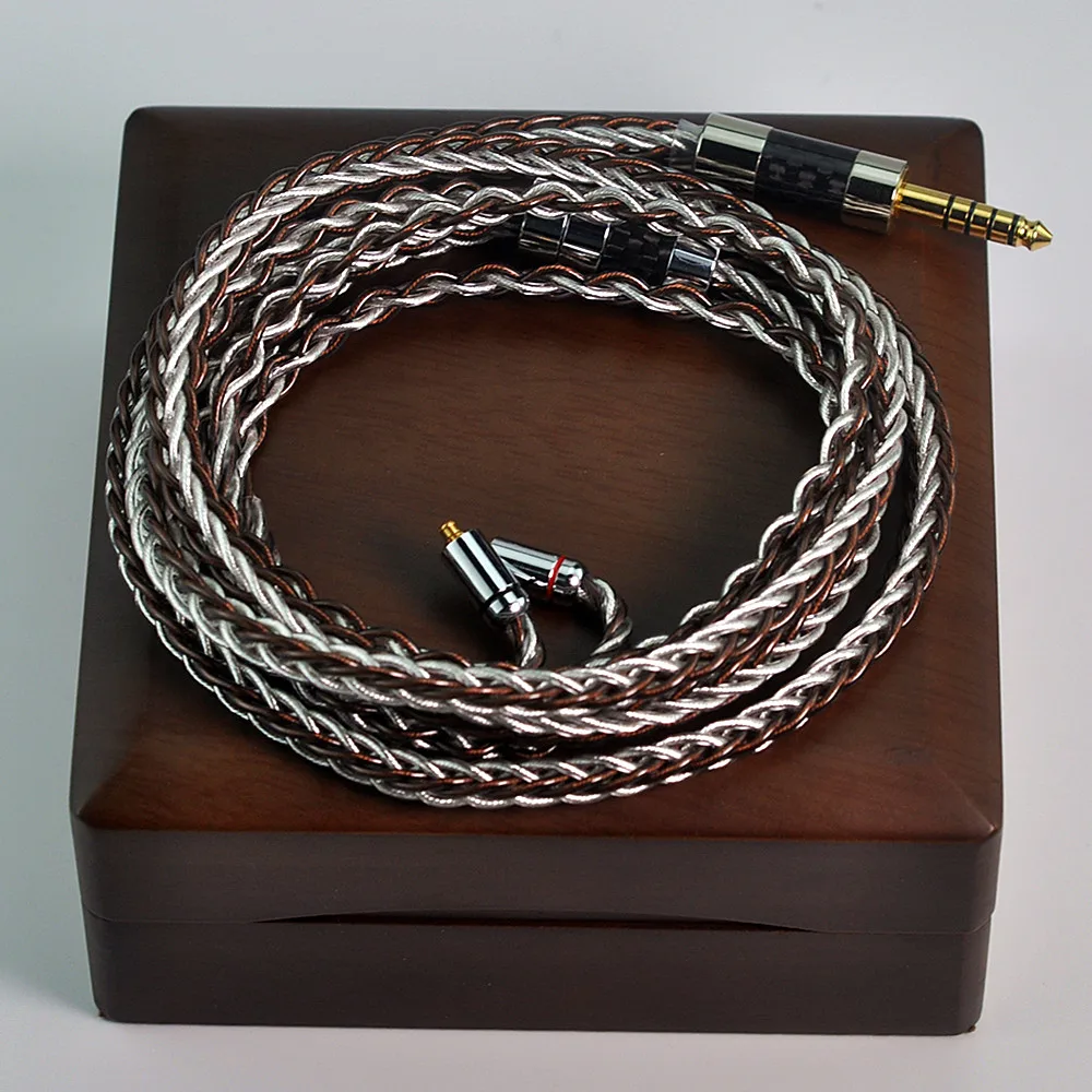 

8-core Neotech upoc LITZ single crystal copper+silver plated mmcx 0.78 headphone cable with wooden box