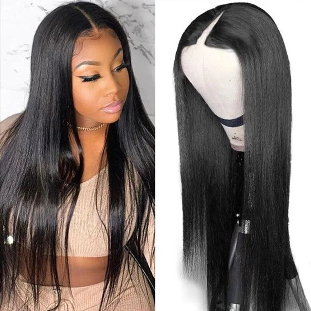 

200 Density 20 Inch Lace Frontal Human Hair Wig 13x6 HD Transparent Straight Lace Front Wig PrePlucked For Black Women