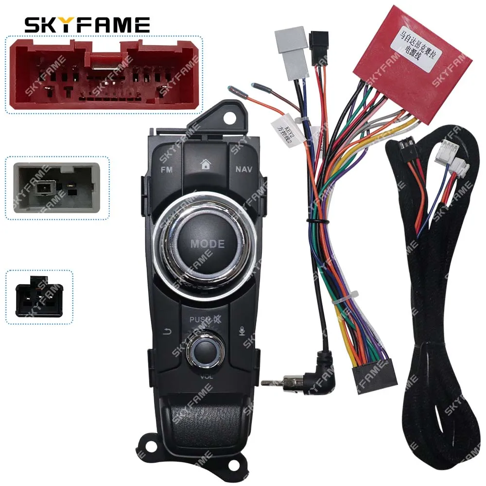 SKYFAME Car Central Controller Mode Knob Button Mouse I-drive For Mazda 2 CX-3 Demio