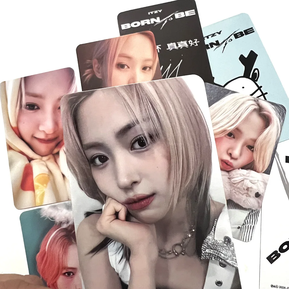 5Pcs/Set ITZY Lomo Cards Photocards New Album BORN TO BE HD Print Photo Cards Yeji Ryujin Chaeryeong Yuna Fans Collection Gifts
