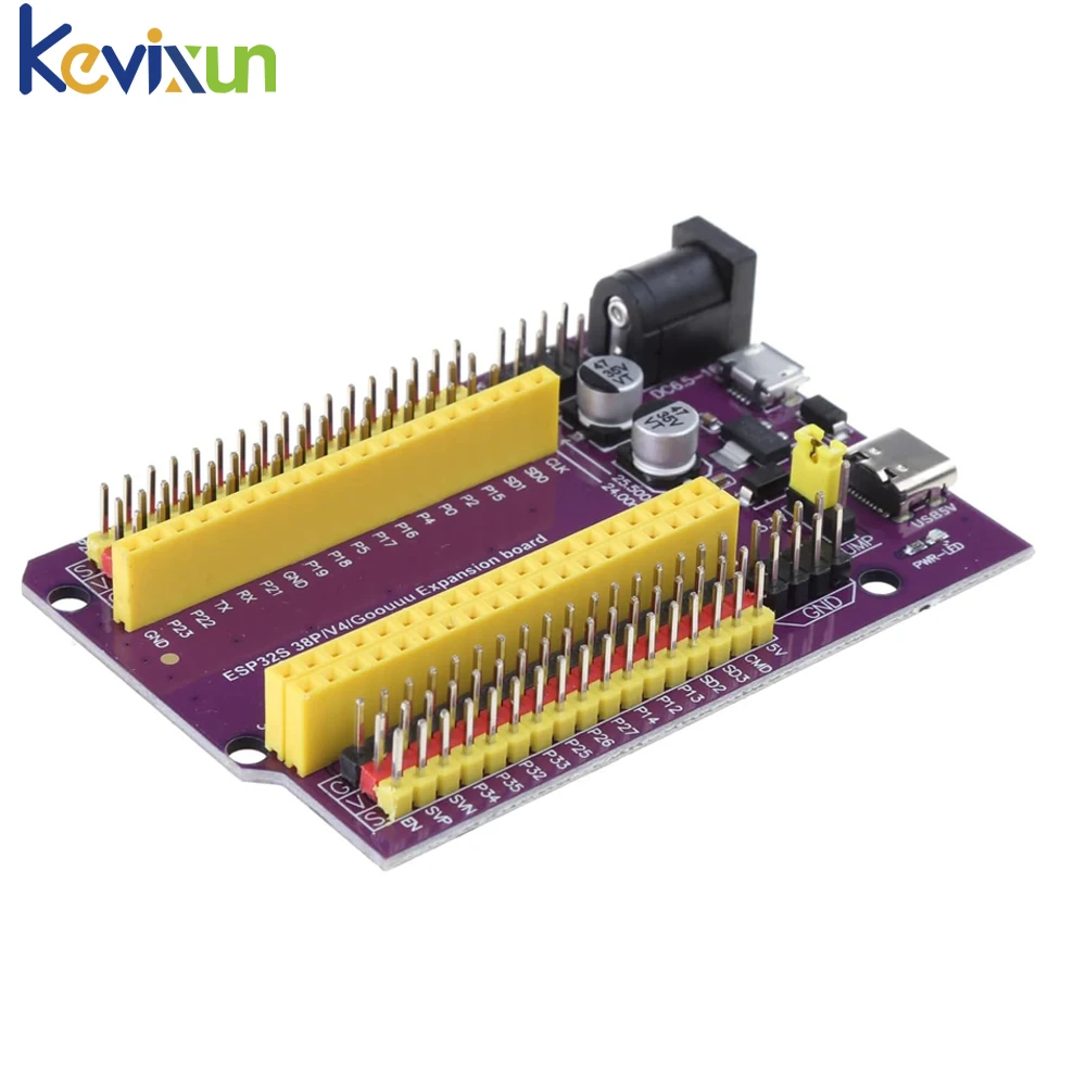 ESP32 ESP32S 38PIN Purple Expansion Board Equipped with CP2102 ESP32-DevKitC-32 ESP-WROOM-32 Development Board