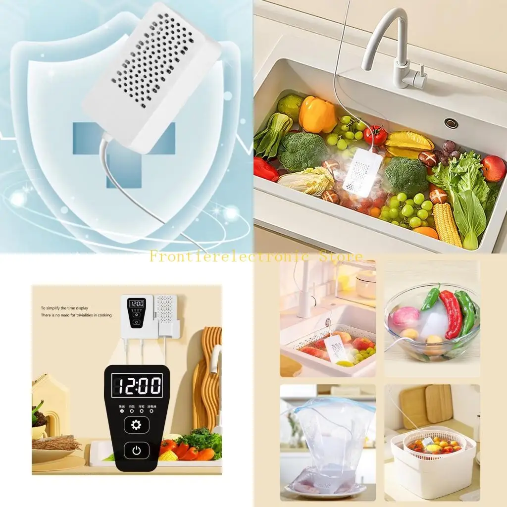 

G8DB Fruit Vegetable Washing Machine Fruit Cleaner Device In Water Purifiers Cleaning Seafood Fruit Purifiers US Plug
