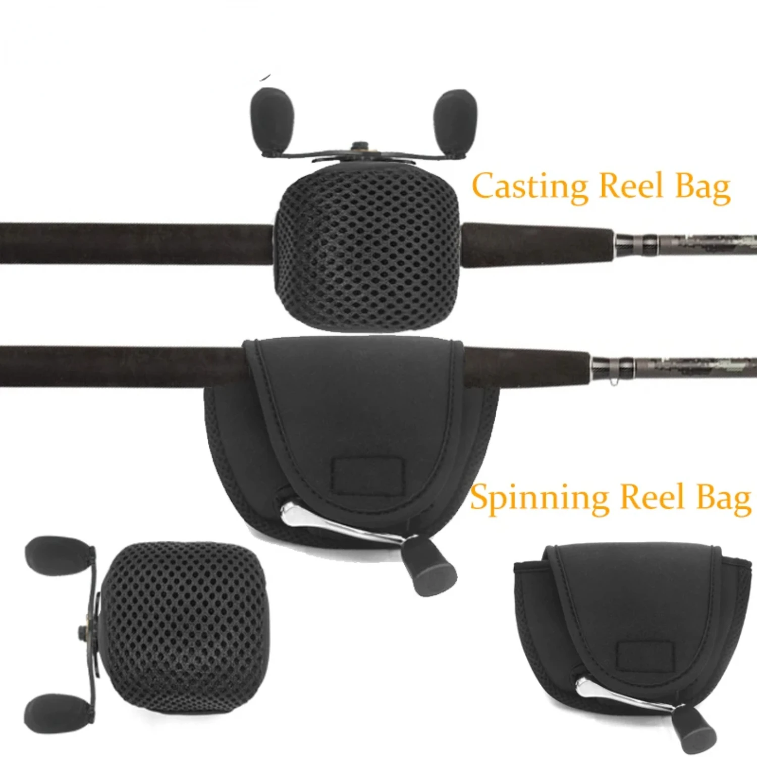 SXHWC Essential Soft and Protective Set of 2 Ultimate Drum Reel Casting Cases - Maximum Protection and Comfort for Spinning Reel