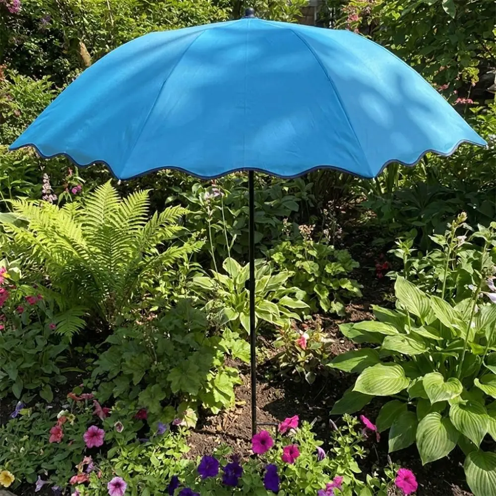 

95cm Large Plant Shade Umbrella Weatherproof Cloth Metal Stake Plant Sunblock Cover Sun Protection UV Protection Folding Parasol