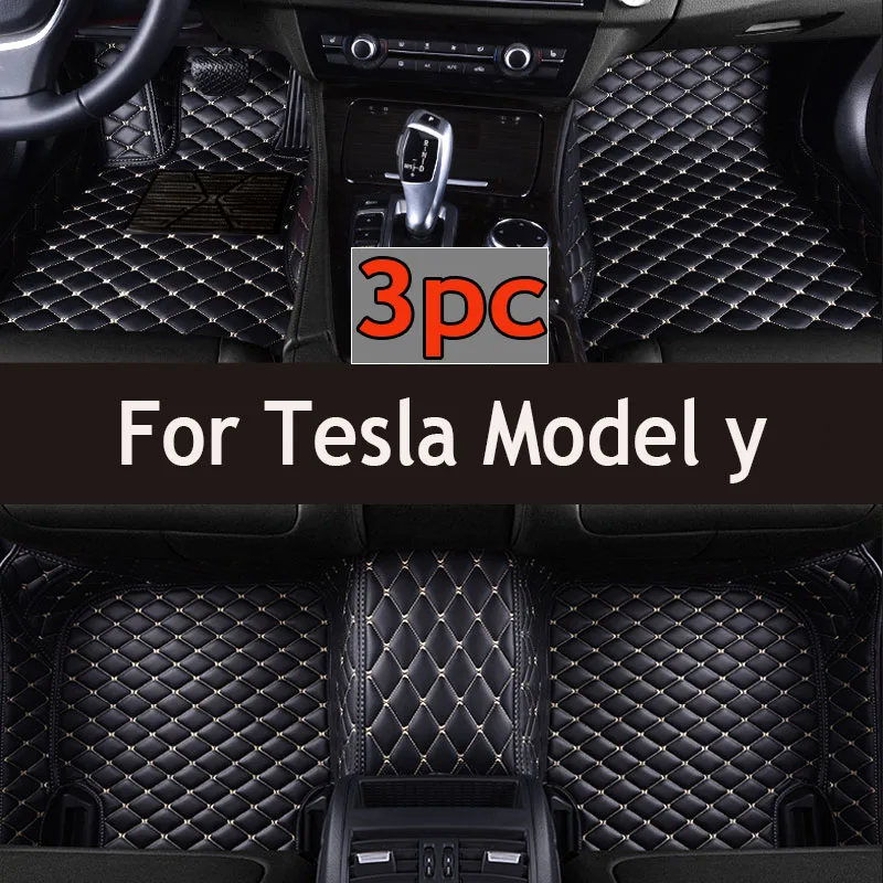 

Custom Automotive Car Floor Mats For Tesla Model y 2023 Auto Luxury Leather Men Women Car Mats Full Coverage