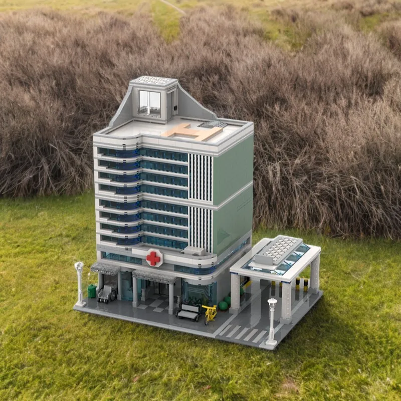 

3877 шт. Moc МОДУЛЬНЫЕ HOSPITAL креативные строительные блоки развивающая игрушка для детей подарок на день рождения