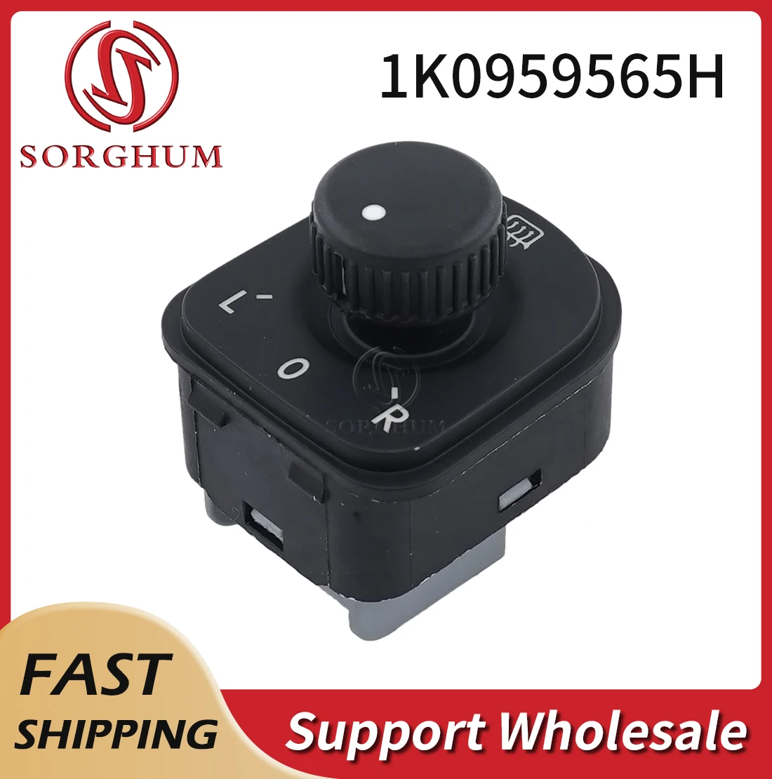 Sorghum 1K0959565H New Rearview Side Adjust Mirror Switch Knob For VW Golf Jetta MK5 Passat B6 Tiguan 1K0959565F Car Accessories