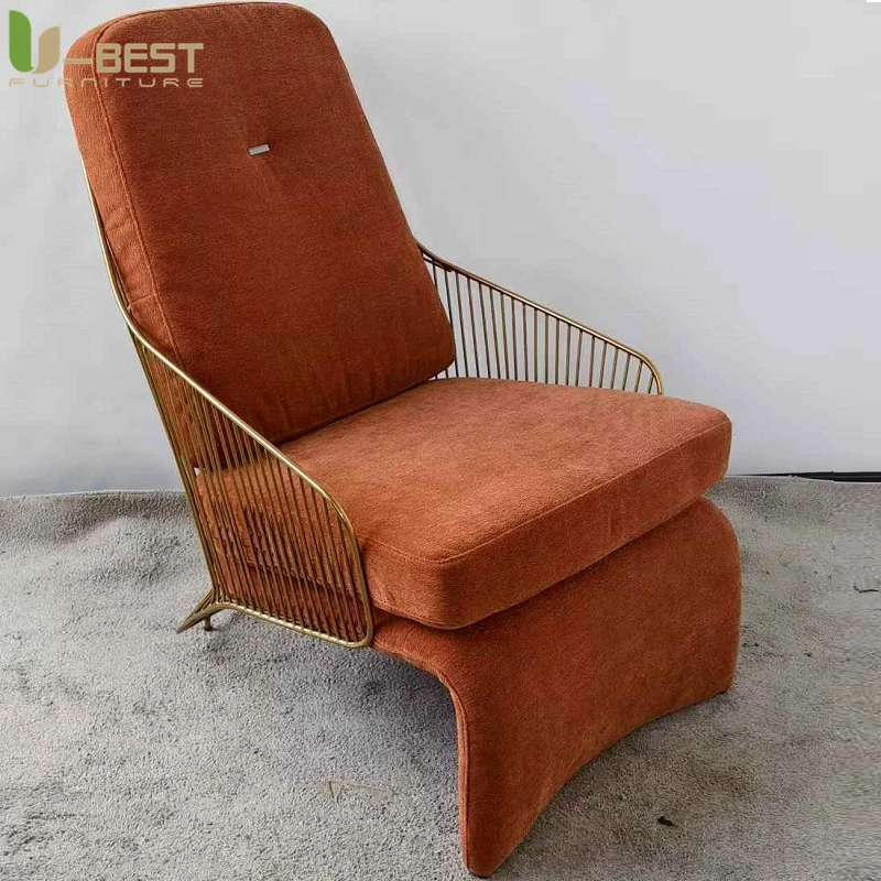 U-best Versatile Fabric Lounge Chair Modern Revolving Accent Chair for Villa, Hotel, Cafe & Apartment Lounge