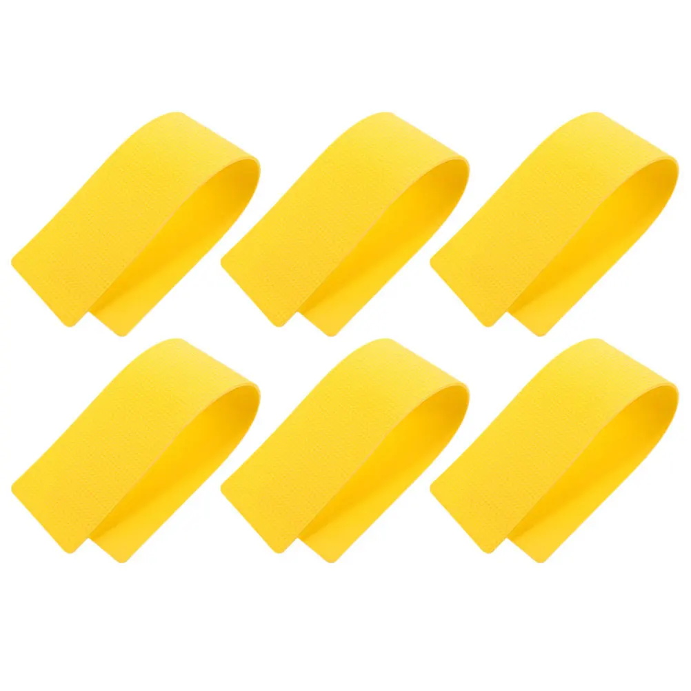 

6 Pcs Landmark Mats Markers Colorful PVC Flat Training Aids for Sports Court Tennis Football Hockey Basketball