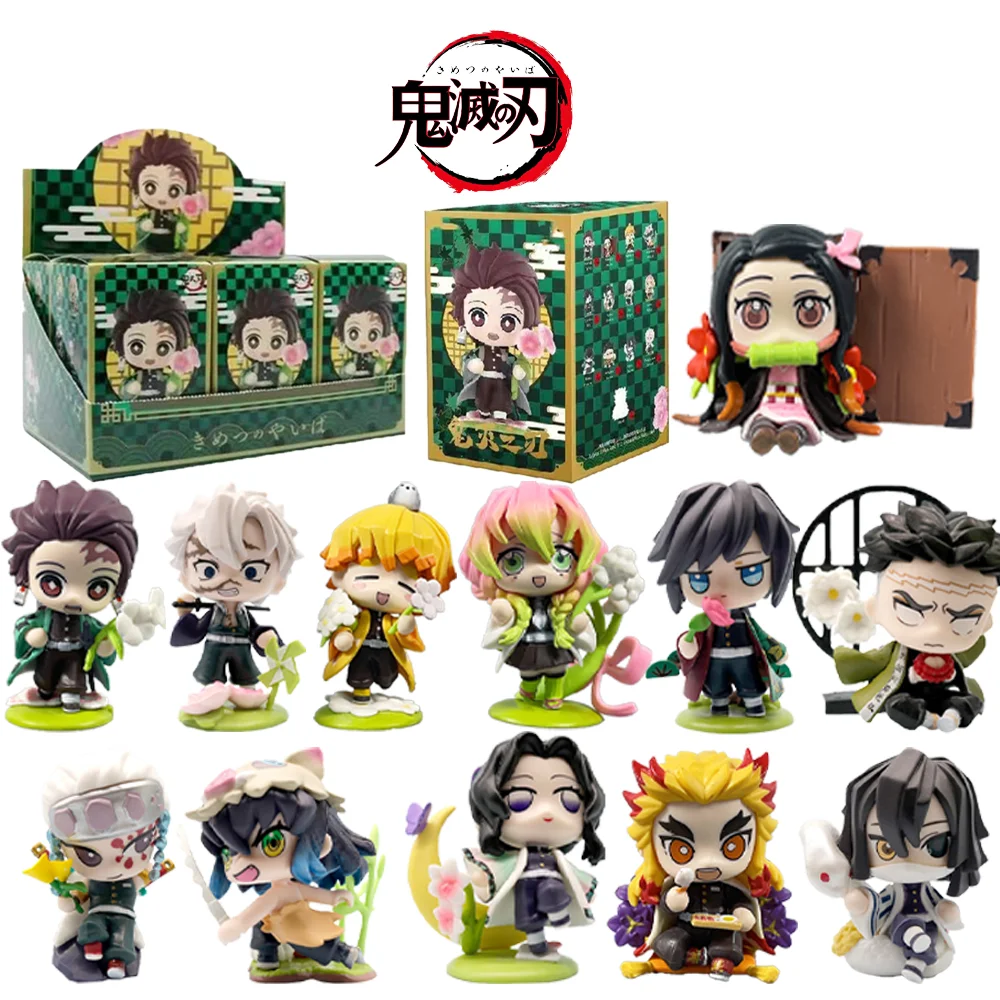 Anime Demon Slayer Blind Box Cartoon-Figur PVC-Modell Ornament Kinder Weihnachts- Halloween-Geschenk