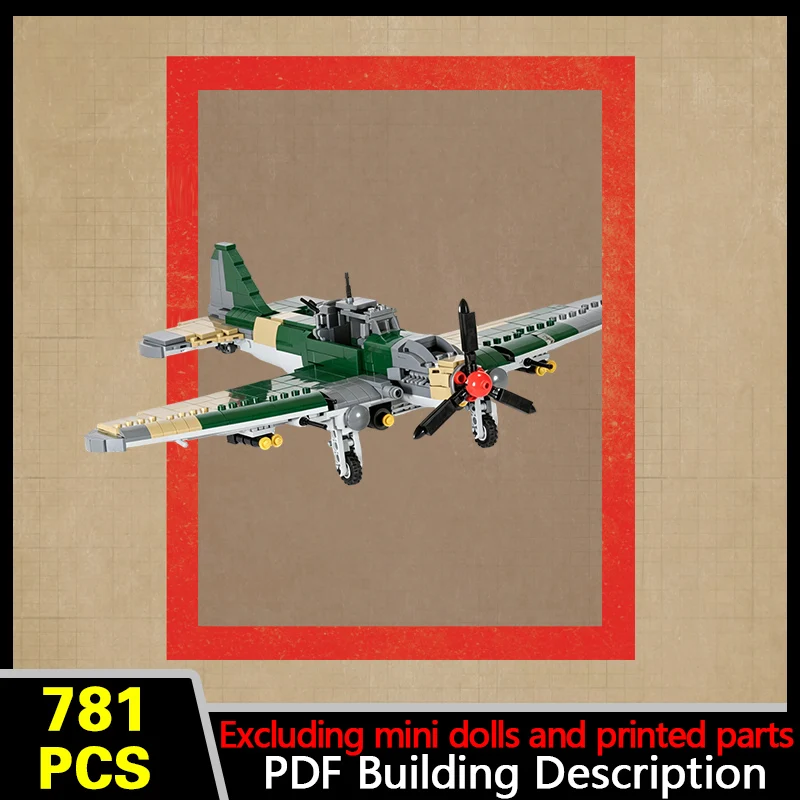 IL-2 Attack Aircraft Model MOC Building Bricks War Equipment Modular Technology Gifts Holiday Assemble Children Toys Suit