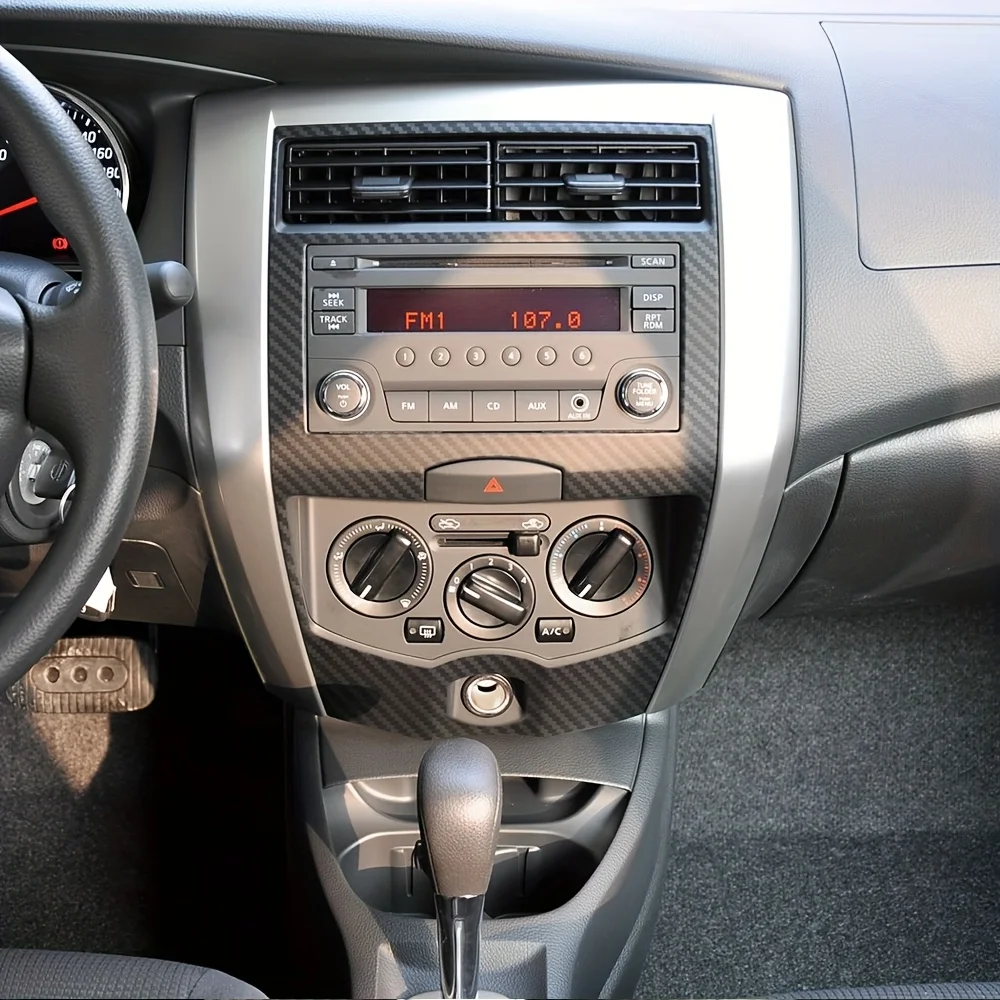 

for Nissan Livina 2007-2015 nterior Central Control Panel Door Handle 5D Carbon Fiber Stickers Decals Car styling Accessorie