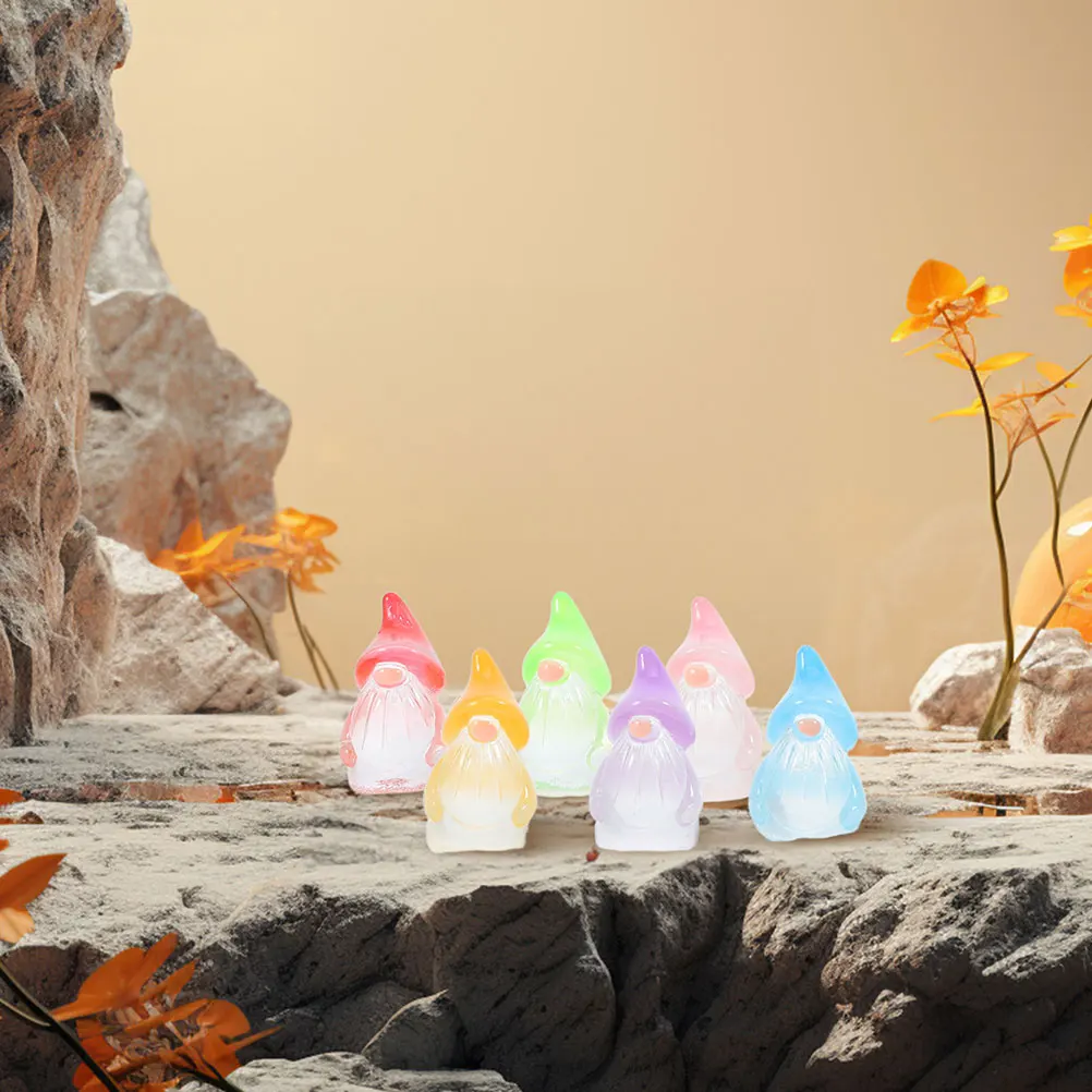 

60pcs Night Gnome Statues Miniature Resin Figurines Mini Bunny Gnomes For Indoor Outdoor Garden Decor Lawn Yard Decoration