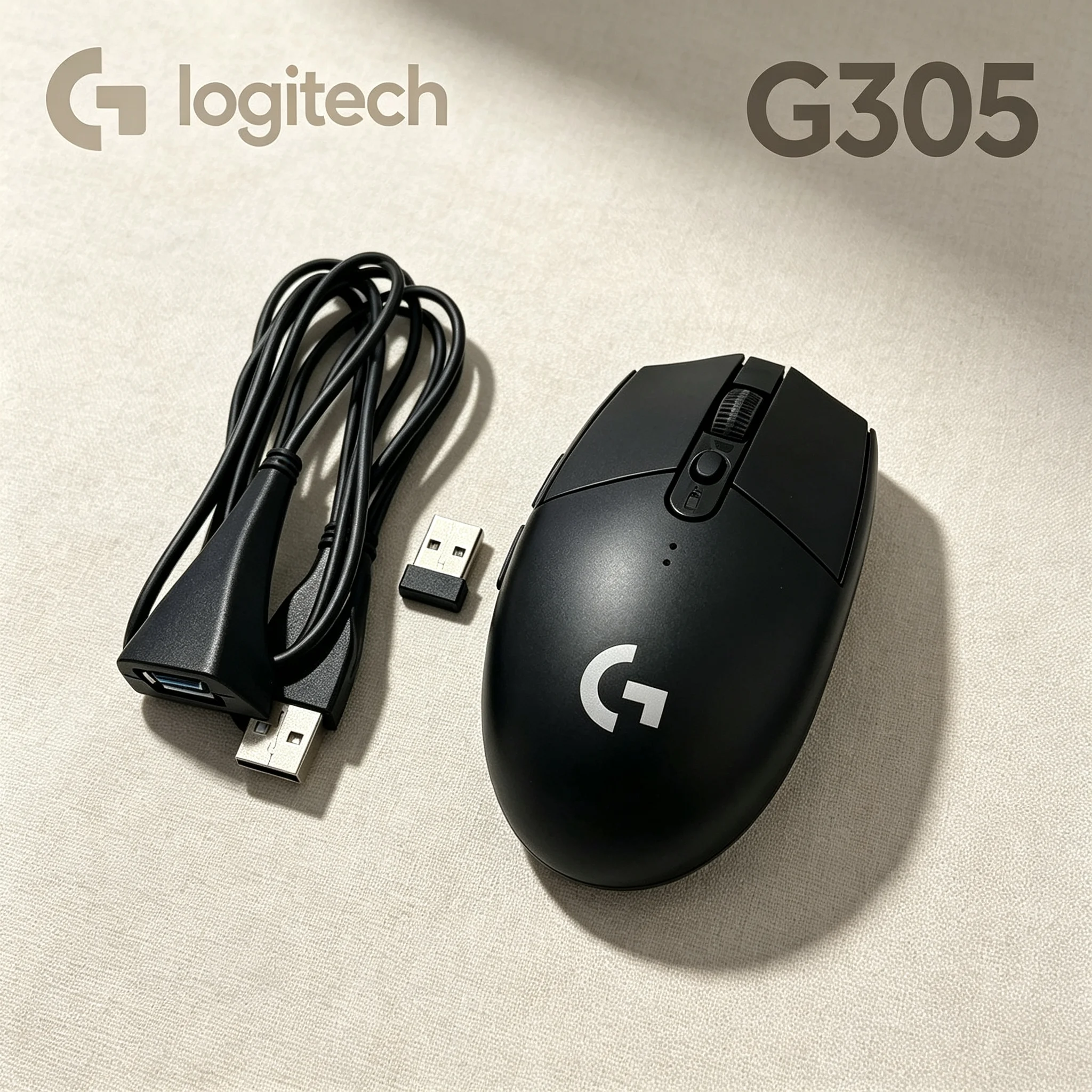 Competitive Gaming Logitech G305 LIGHTSPEED Wireless Mouse, Include USB Extension Cable For Reliable Wireless Connection, For PU