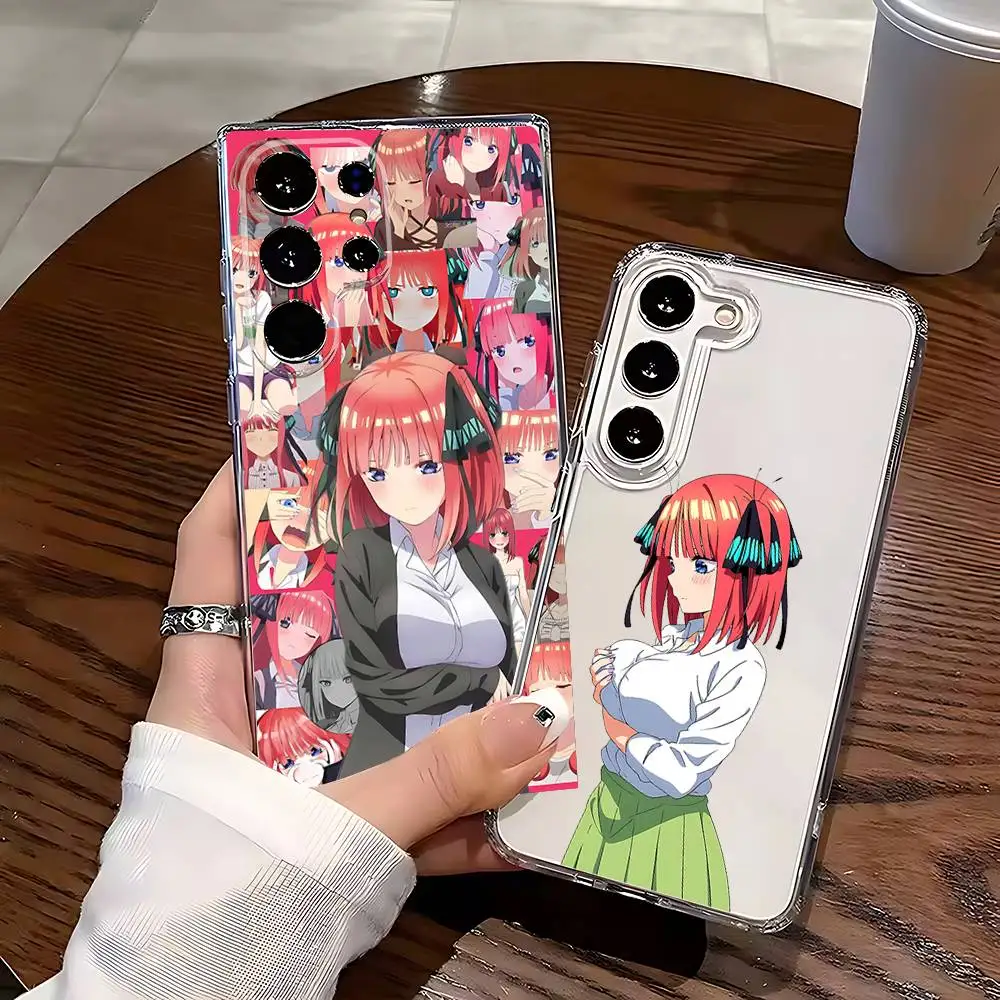 

Anime Nino Nakano Cute Phone Case Silicone For Samsung S30,23,21,22,20 FE lite,S10,9,PIus Note20ultra Soft Transparent