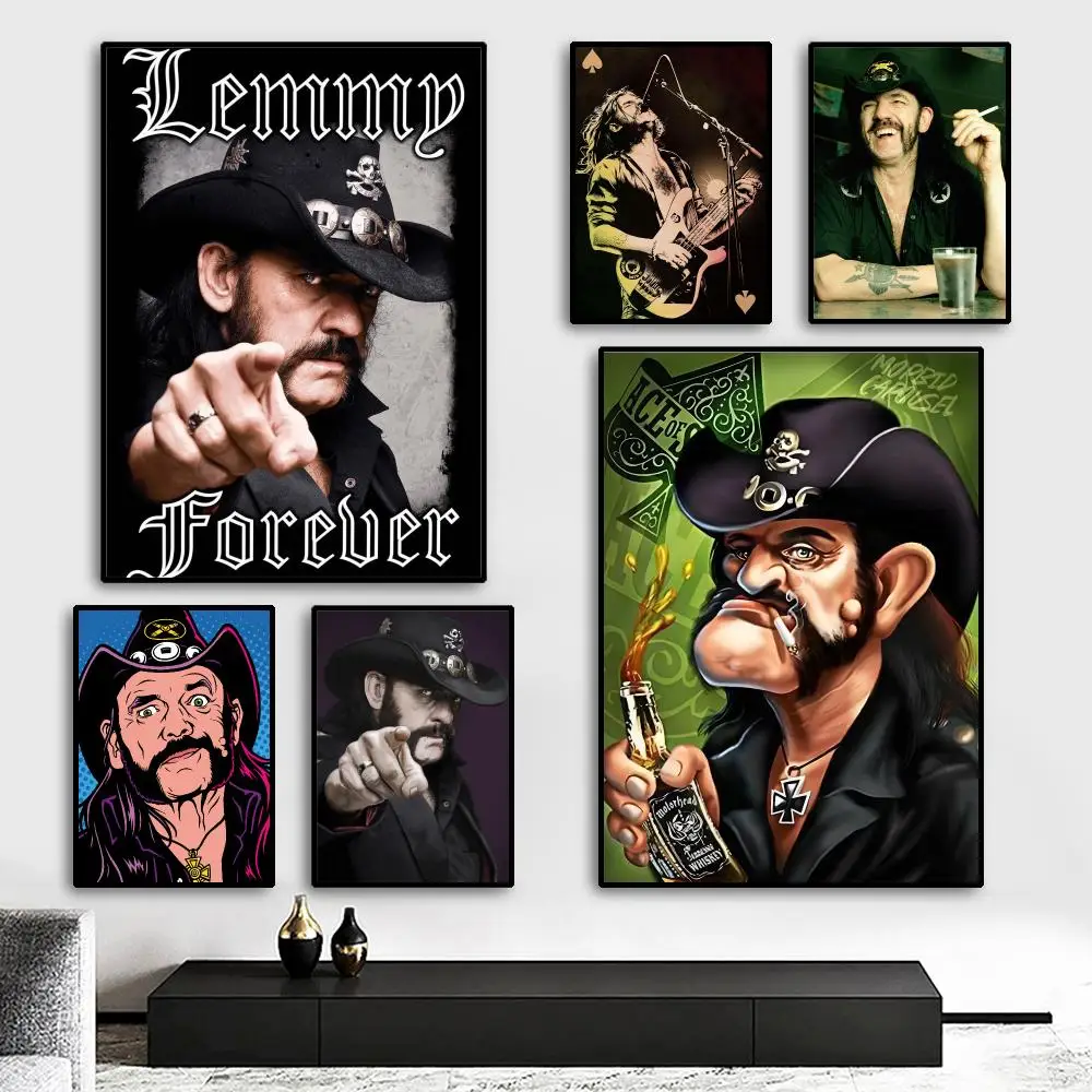 Singer L-lemmy K-Kilmister Painting Calligraphy HD Canvas Poster living room bedroom bar aesthetic decoration