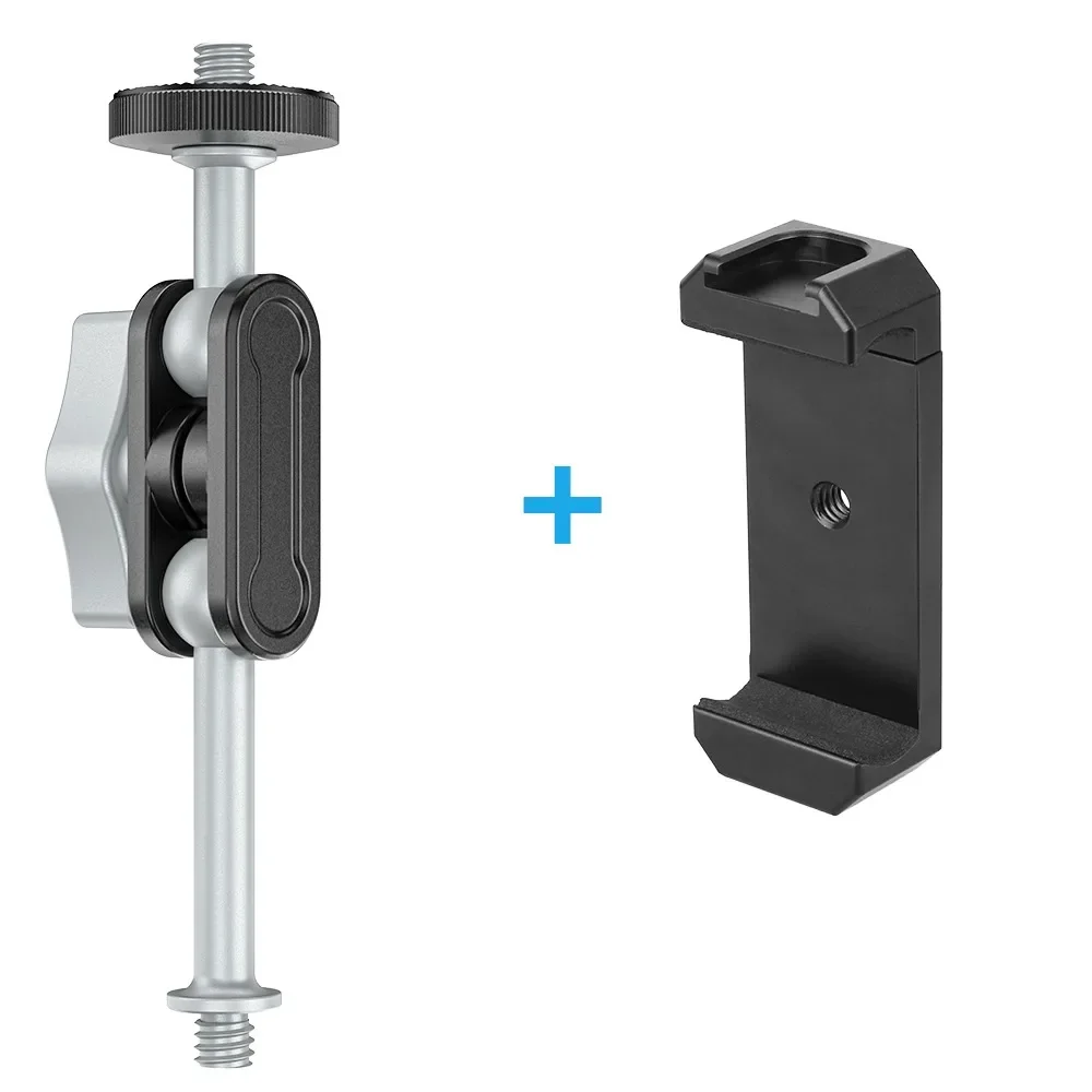 WEYLLAN Magic Arm and Universal Phone Clamp Adapter Clip Mount for Video DV Telephone Camera Tripod External Shooting Equipments