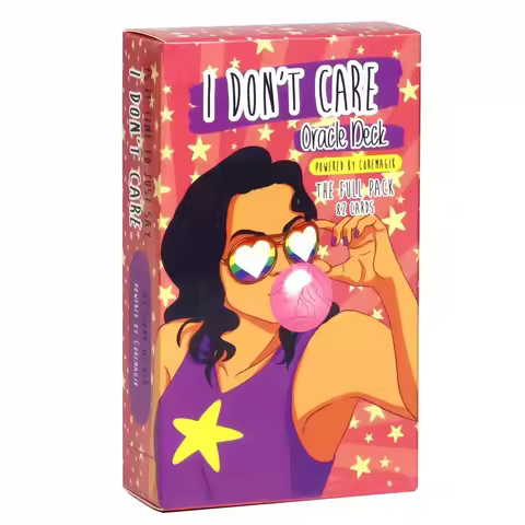 I DON'T CARE Oracle Deck A 82 Cards English Version Board games Cards Selfcare for Tarot Readings Vibrant Easy Deck