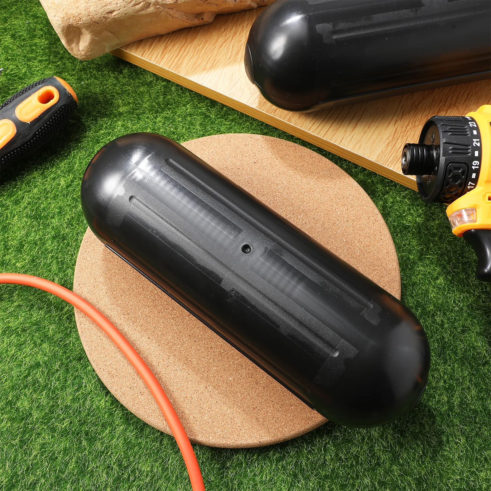 2 pcs Junction Extension Electrical Cord Cover Weatherproof Connector Outdoor Protector Plastic Case Small Size Safe