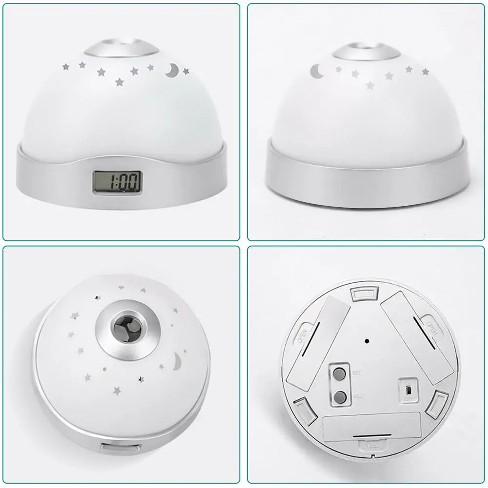 LED Projection Alarm Clock Night Light Starry Sky Star Digital 7 Color  Changes Time Display Alarm Despertador Dropshipping