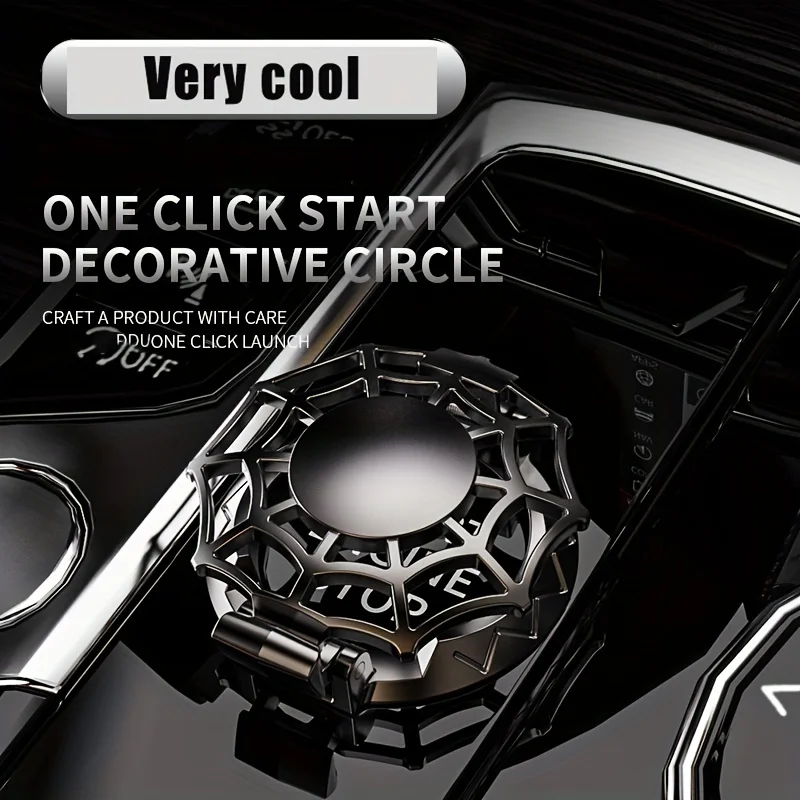

Universal car one click start, metal protective cover, decorative sticker, interior decoration, ignition ring, interior accessor