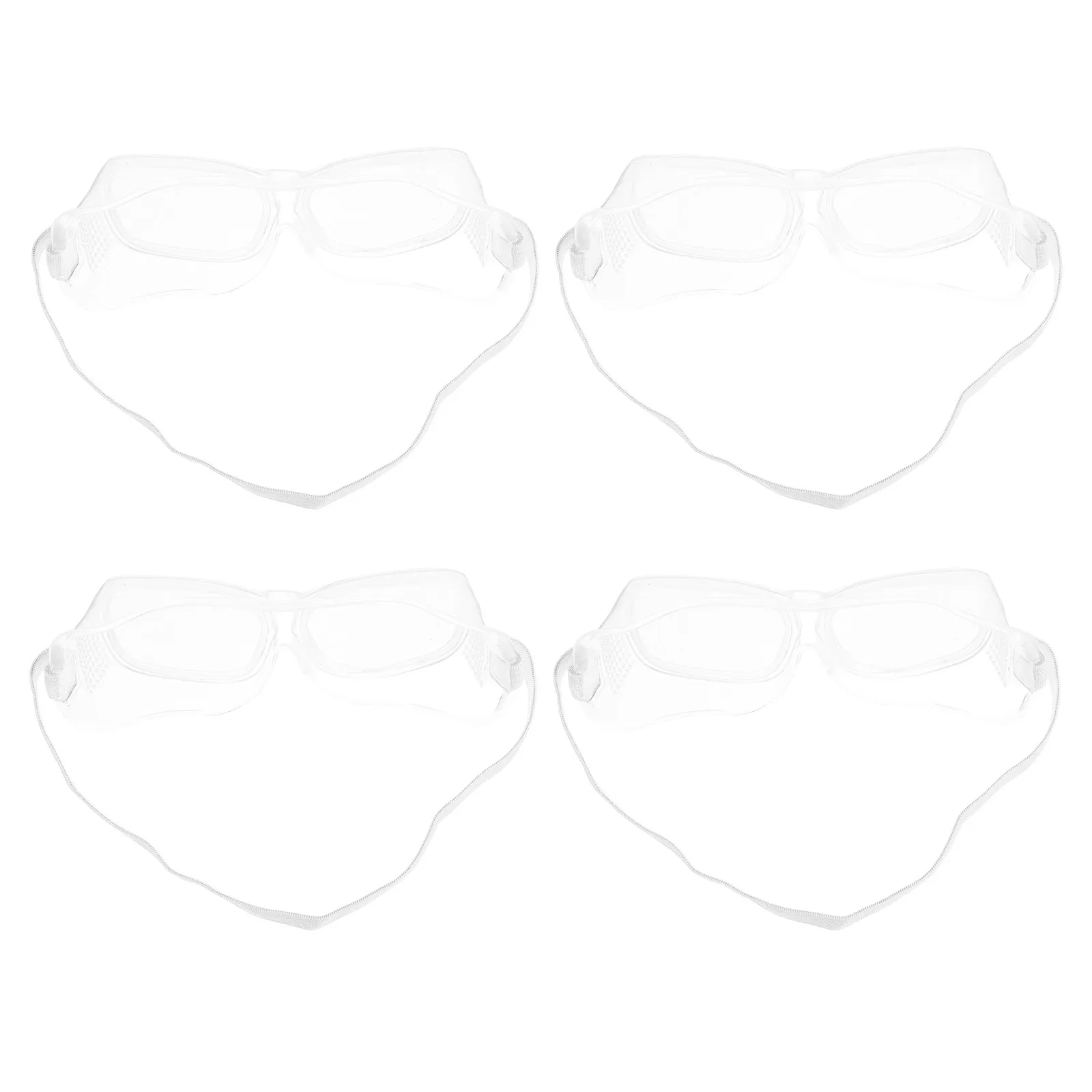 

4pcs Anti-Splash Safety Goggles Transparent For Lab Grinding Polishing Factory Industrial Use Manicure Dust Protection
