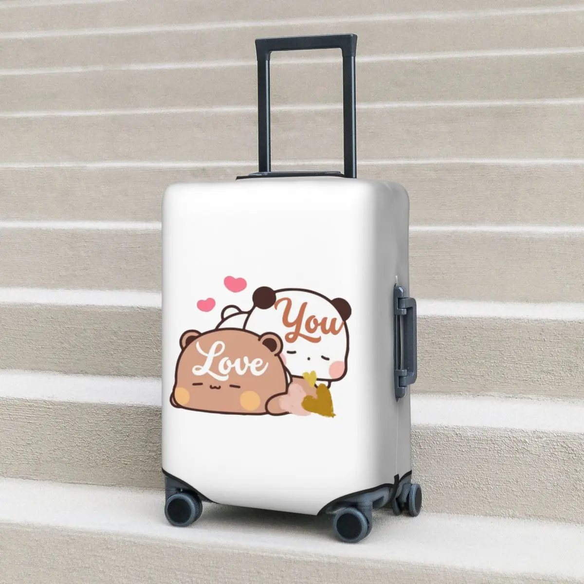 

Bear And Panda Bubu Dudu Balloon Suitcase Cover Protection Elastic Travel Luggage Protector Covers for 18-32 Inch