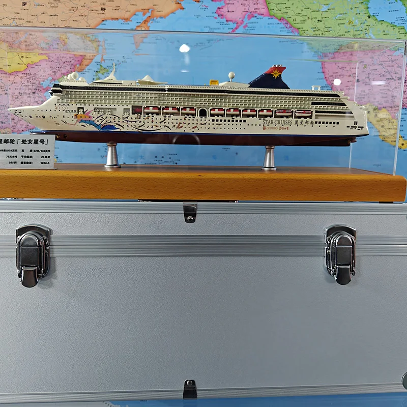 Modelo de crucero de 43CM, adornos estáticos y regalos de modelo de barco de Metal, colección conmemorativa de decoración del hogar