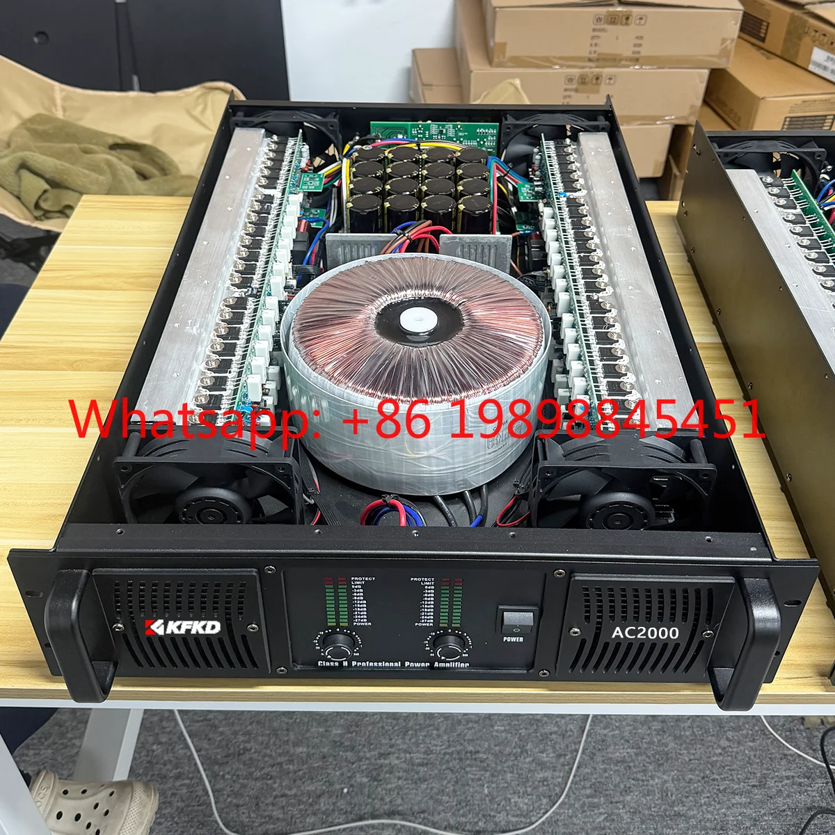 Class 3U 2000W AC Amplifier Professional-grade H High-power Stereo Active Metal Pure Copper Transformer 8 Ohm