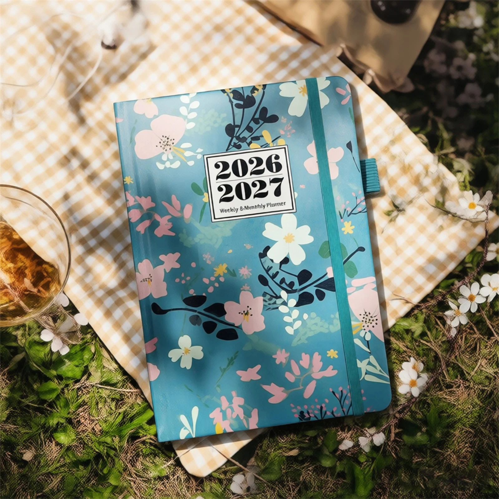 

Еженедельный и ежемесячный планировщик с цветочным принтом на 2026-2027 годы, формат А5, 144 страницы, ежедневник, академический ежедневный и ежегодный расписание, календарь с цветочным дизайном