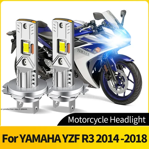 Sin Error Plug & Play LED faro de motocicleta 60W H7 Super brillante 6000K blanco CSP bombilla LED para YAMAHA YZF R3 2014-2018 DC12V