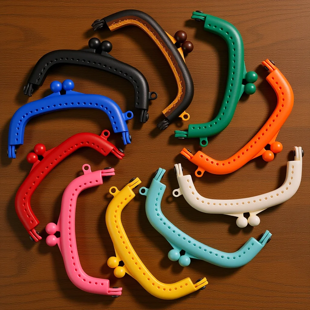 

10Pcs DIY Bag Handle Plastic Purse Clasp Frame Lightweight Strong for Handmade Bags Knitting Cloth Denim Purses Fashion