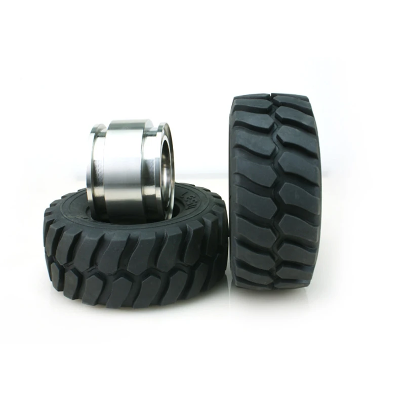 

Metal Wheel Hubs With Rubber Tires For Hydraulic 1/15 Tamiyaya RC Loader Truck Radio Control Car Model Th02038-SMT8