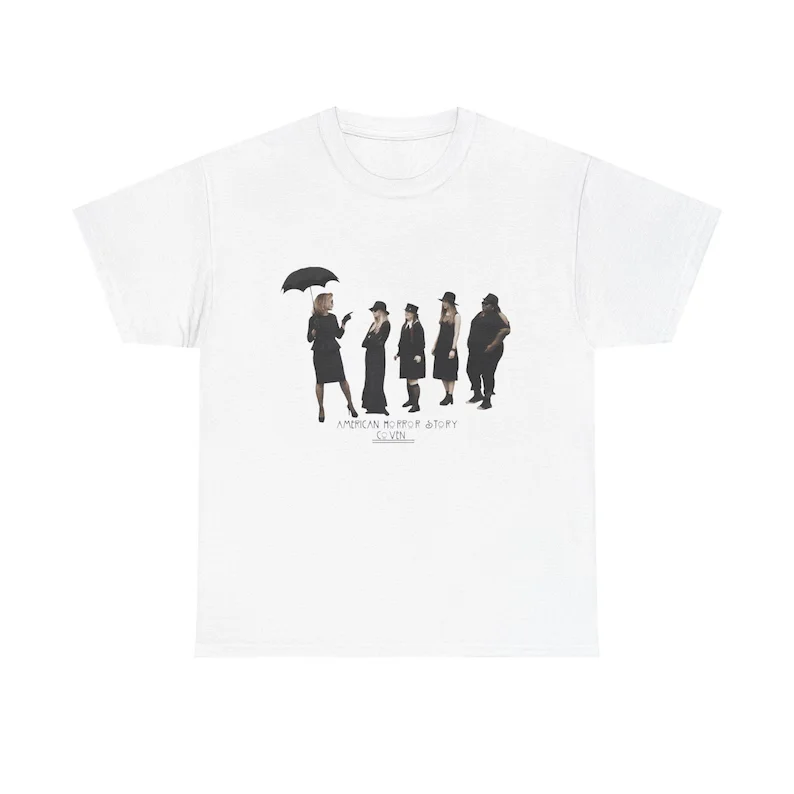 2026 American Horror Story Stacked Logo Women's Comfortable Soft Retro Short Sleeve T-shirt Suitable for Fan Gifts