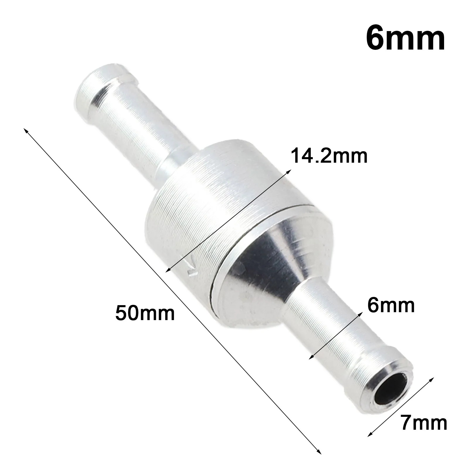 Replacement Non-Return Valve Air Vacuum Fuel Water Gas Chrome 6/8/10/12mm Auminium Head Check Valve One-Way Brand New