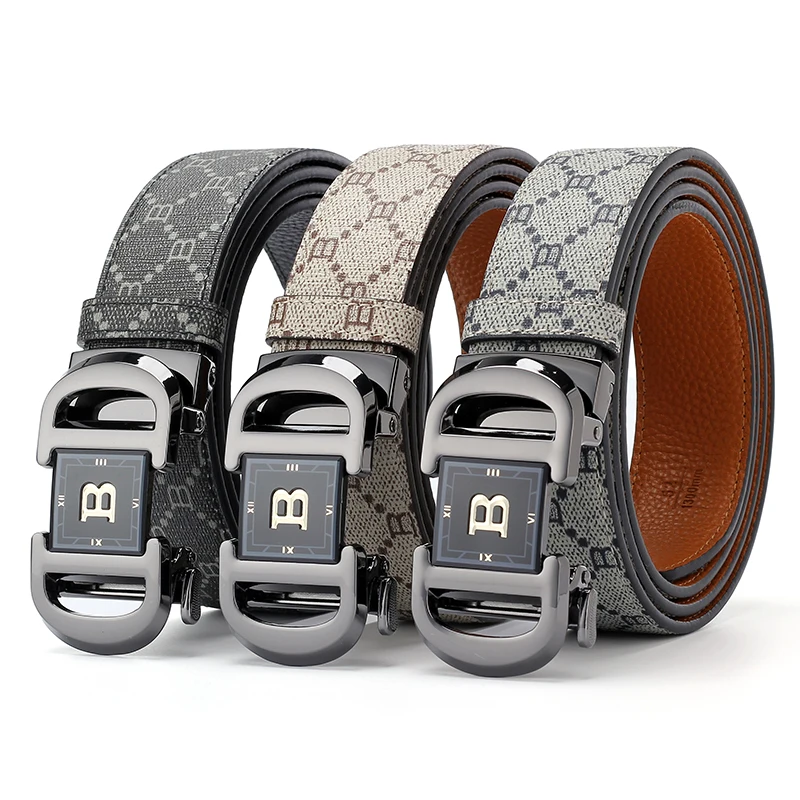 

New Arrival "Gift-ready"High-Quality Clock Alphabet Letter Pattern Men's Belt,Best Gifts for Fetish Male Friends