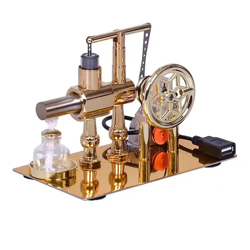 Stirling Engine Model Kit - Single Cylinder Hot Air Physics Science Toy, Diy Educational Generator For Stem Learning B9f8