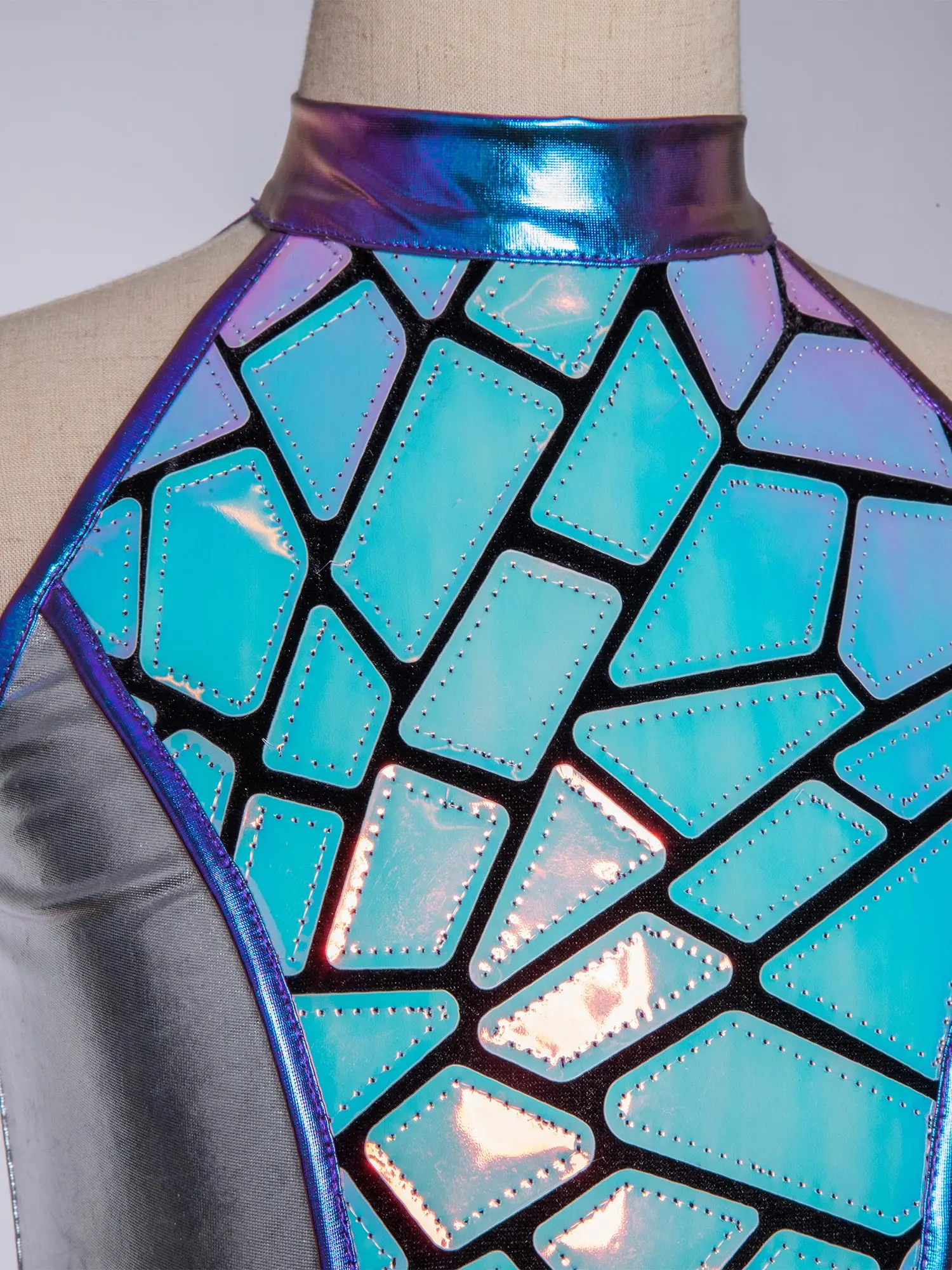 الفتيات حفلة الهالوين الغريبة رائد الفضاء المحارب الفضاء تأثيري أداء زي معدني لامع الباليه الرقص توتو فستان يوتار