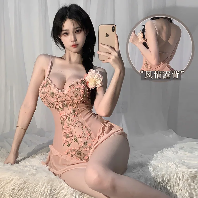 

3XL Plus Size Lingerie Sexy Erotic Bodysuit Women Open Crotch Underwear Pajamas Babydoll Dress Wedding Erotic Sheer Underwear