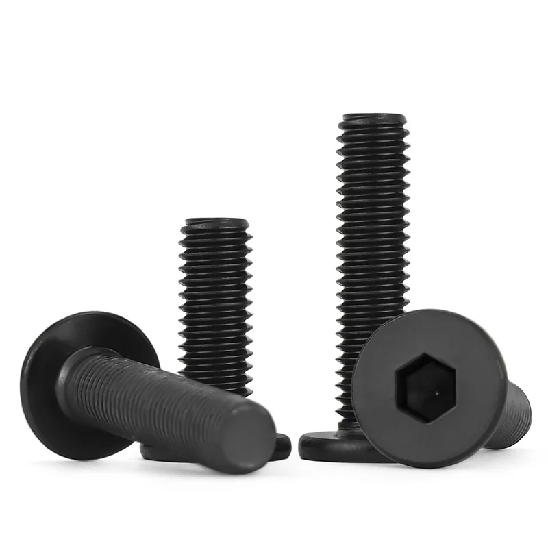 M2 M3 M4 M5 M6 M8 Black 304 Stainless Steel Low Profile Socket Head Cap Screws Hex Key Bolts Ultra Thin Flat Head Allen Hexagon image 5