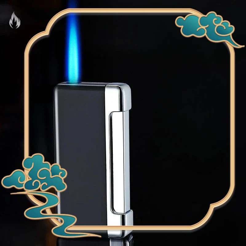 Новая зажигалка для сигарет, металлическая струйная зажигалка с синим пламенем, многоразовая бутановая газовая ветрозащитная зажигалка, Прямая поставка Новая зажигалка для сигарет, металлическая струйная зажигалка с синим пламенем, многоразовая бутановая газовая ветрозащитная зажигалка, Прямая поставка