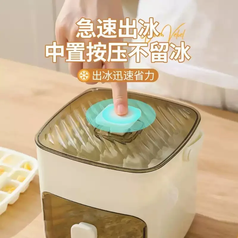 48 Grid Ice Mold Maker Easy Press Lid Double Layer DIY Ice Tray For Drinks Kitchen Accessory Gadget