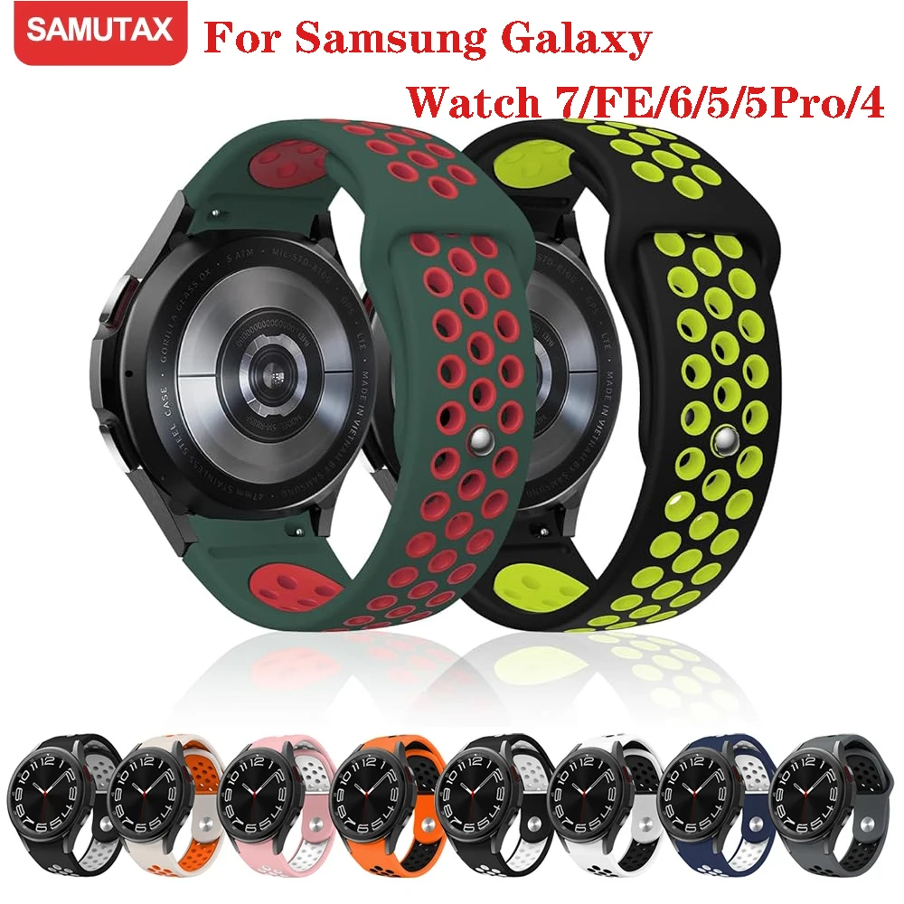 

Silicone Strap For Samsung Galaxy Watch 5 Pro 45mm Galaxy Watch7/FE/6/5/4 40mm 44mm Correa Band Watch 6/4 Cassic 43mm 47mm