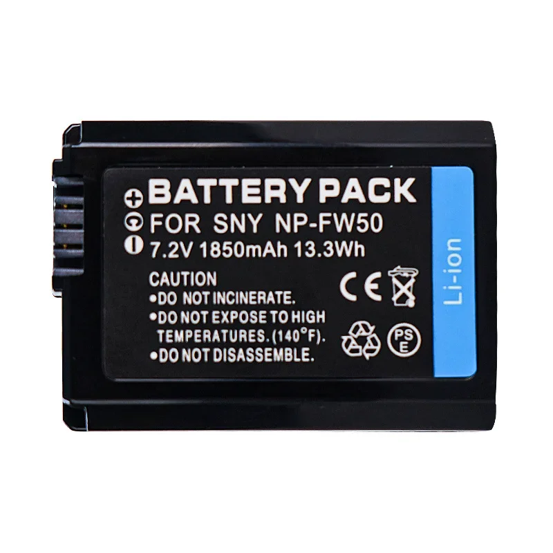 4PCS 1850mAh 7.2V NP-FW50 Battery+LED USB Dual Charger for Sony A6400 A6000 A6300 A7M2 R2 ZVE10 Camera Battery