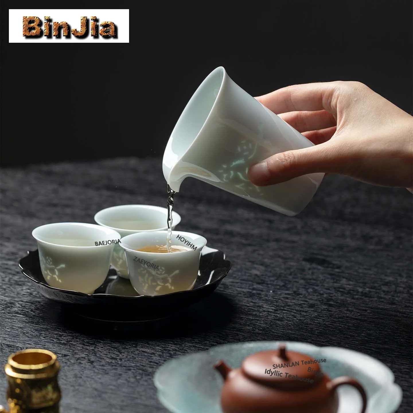 BAEJORIA 180ml Hand Painted Exquisite Horse Tea Pitcher Divide Tea Cha Hai Dispenser Justice Cup Fair Mug Chinese Tea Supplies