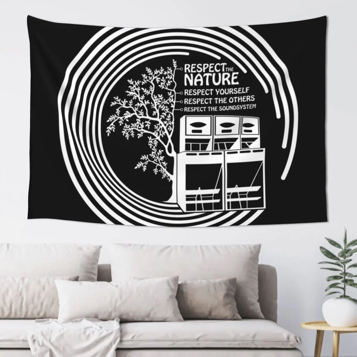 23AN090 - Tekno 23 respect the nature Tapestry Art Mural Room Decorations On The Wall Bedroom Decorations Tapestry